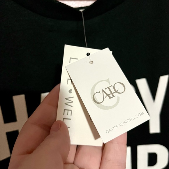 NWT Cato Women’s Plus 26 28 Black Happy Hour Daisy Long Sleeve Sweater Top - Picture 11 of 11